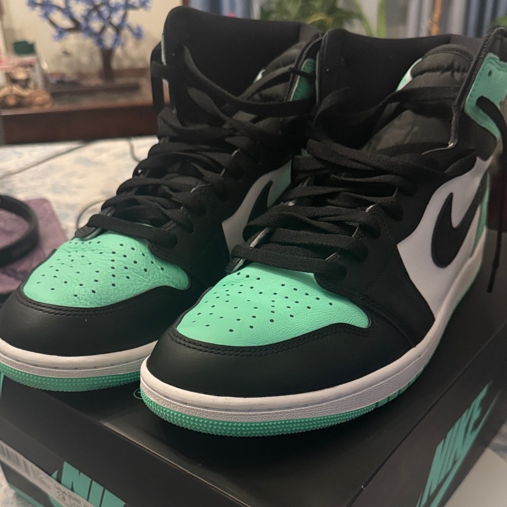 Nike High-Top Sneakers in Black and Teal